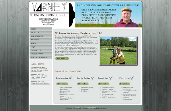 Varney Engineering, LLC basic business website design